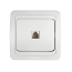 Розетка компьютерная одинарная RJ-45 CLASSICO белая 2131 IN HOME