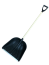 Shovel "Merchant" black with aluminum bar with wooden handle and V-handle, 400x390 d-32