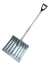 The Rusich-3 shovel is galvanized with an aluminum handle and a V-handle, 428*375*0,8 mm