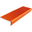 Противоскользящая накладка на ступень большая угловая (Проступь резиновая) 1100*305*110 мм, охра (оранжевая)