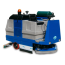 Scrubbing machine with operator