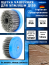 Cup brush D130*70*M14, pile polymer abrasive P46 on wood for UPM USM (Bulgarian) (1-016)