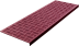 Противоскользящая накладка на ступень облегченная угловая (Проступь резиновая) 900х300х30 мм, красная
