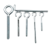 Threaded hooks and rings