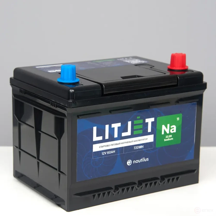 Натриевый стартово — тяговый аккумулятор LITJET Na+ 12V 60Ah 720Wh 1800CCA