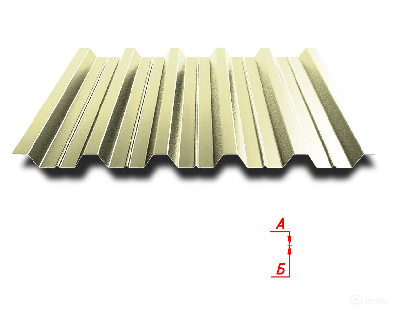 Профлист НС44 1000/1055 0.55 мм RAL 1014