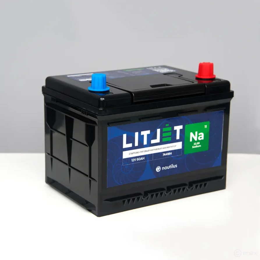 Sodium battery starter traction LITJET Na+ 12V 60Ah 744Wh 1490CCA