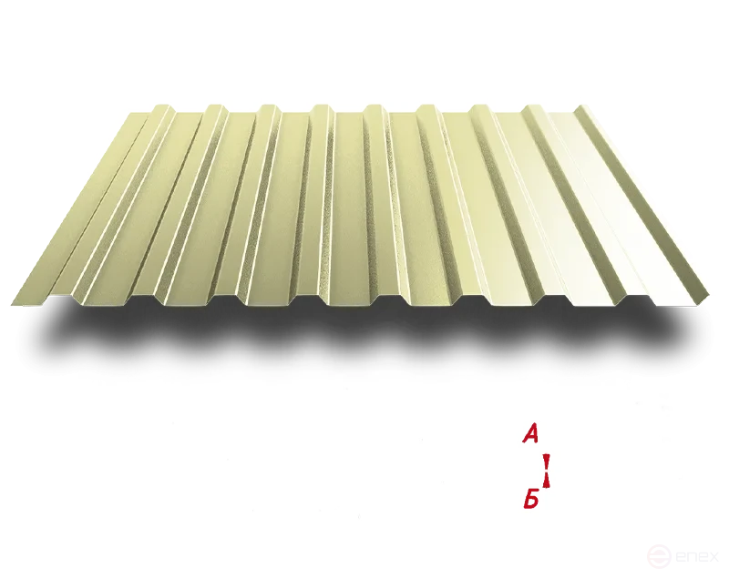 Profile sheet MP20 1100/1150 0.55 mm RAL 1014