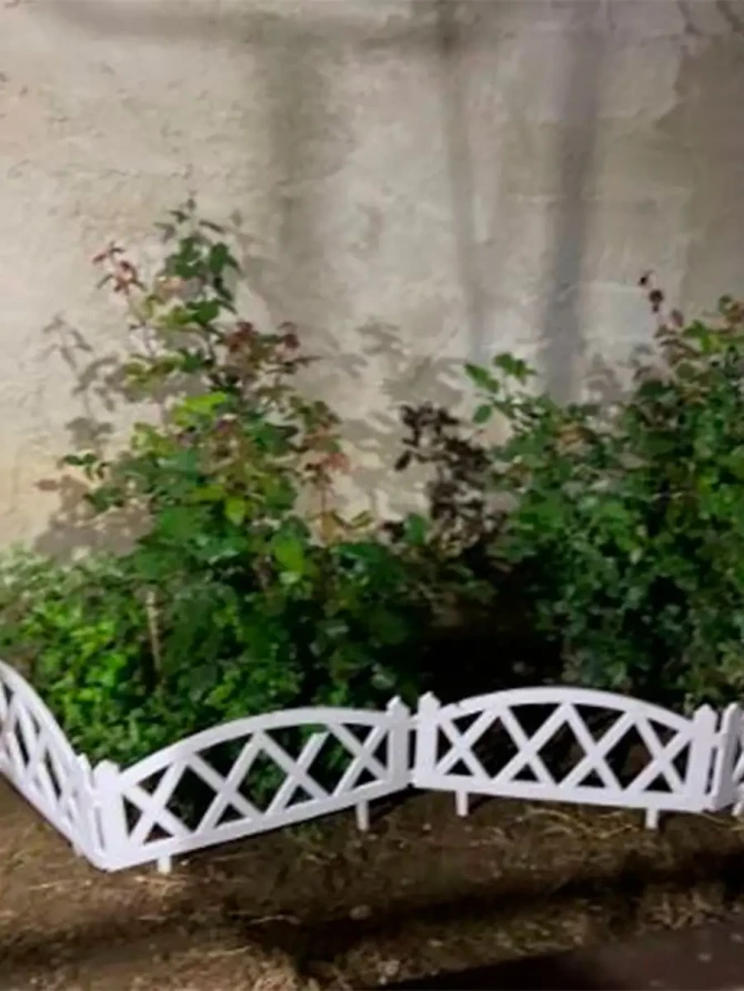 Заборчик садовый декоративный для сада и дачи ГеоПластБорд 300х26 см, белый