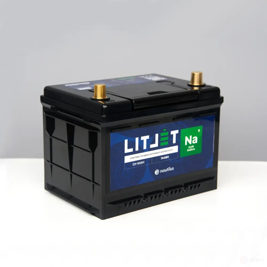 Sodium battery starter traction LITJET Na+ 12V 60Ah 744Wh 1490CCA