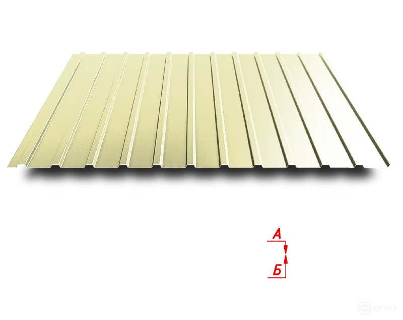 Trapezoidal sheet C10 1100/1160 0.55 mm RAL 1014