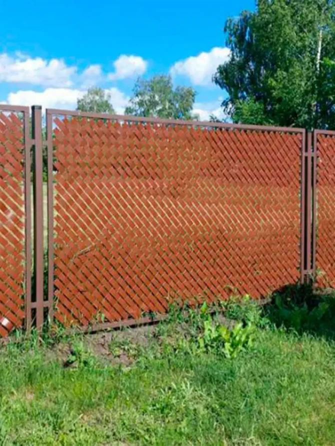 Ribbon for chain link fence, 3D and 2D fence 48 mm, length 50 meters + a set of fasteners (50 pcs) brown