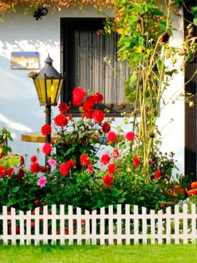 Заборчик садовый декоративный для дачи и сада ГеоПластБорд 310х27 см, белый