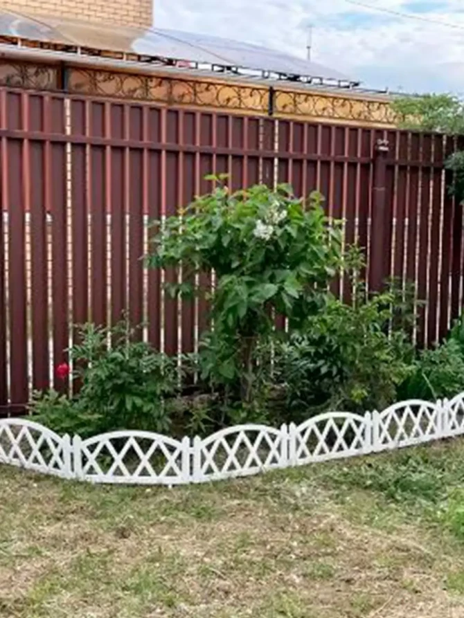 Заборчик садовый декоративный для сада и дачи ГеоПластБорд 300х26 см, белый