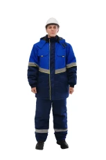 Костюм утеплённый мужской "Северная широта" куртка + брюки цвет васильковый/синий