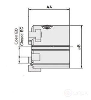 Pneumatic clamp OJS4 D100