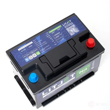 Натриевый стартово — тяговый аккумулятор LITJET Na+ 12V 75Ah 900Wh 1800CCA