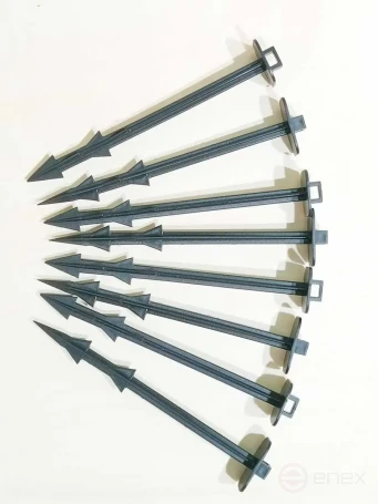 Peg for fastening agricultural fabrics, spunbond, geotextile, covering material and garter Geoplastboard, 18cm. 10 pcs.