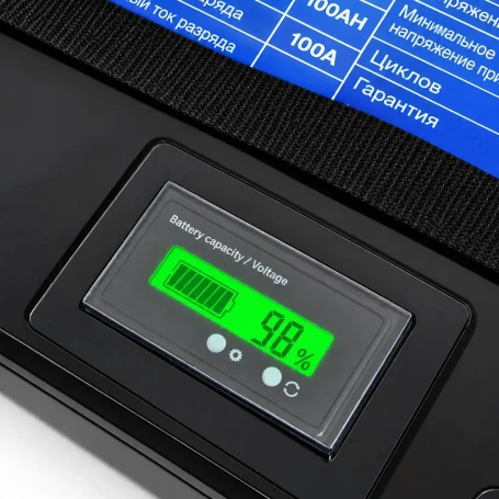 Литиевый тяговый аккумулятор ЛИТДЖЕТ серии SE LiFePO4 12В 100Ач монитор BMS 100A IP65