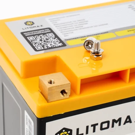 Натриевый стартовый мото аккумулятор LITOMAX Na+ 12V 30Ah 360Wh 600CCA YT24 R+ IP67