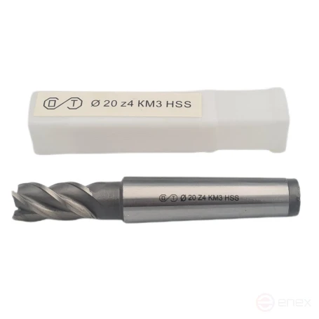 End milling cutter k/xv 20x38x140 z-4 KM3 HSS (FROM)