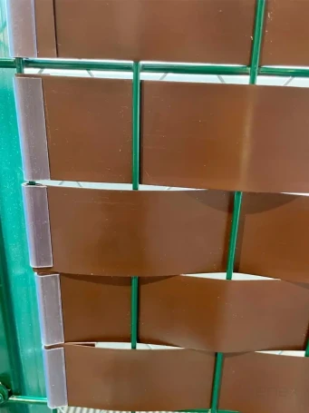 Ribbon for chain link fence, 3D and 2D fence 48 mm, length 50 meters + a set of fasteners (50 pcs) brown