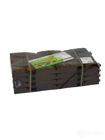 Decorative garden fence constructor Geoplastboard 180x20 cm, chocolate