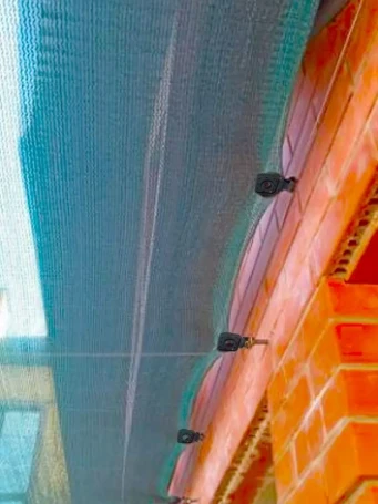 Fasteners for shading and facade mesh 20 pcs color black