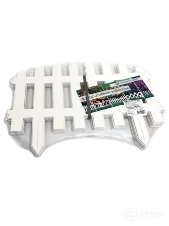 Заборчик садовый декоративный для дачи и сада ГеоПластБорд 310х27 см, белый