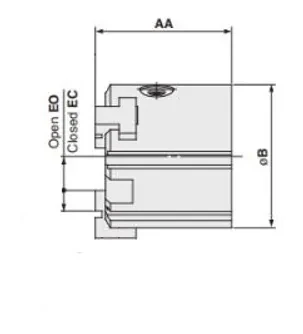 Pneumatic clamp OJS2 D40