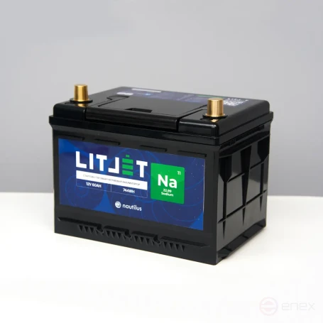 Sodium battery starter traction LITJET Na+ 12V 60Ah 744Wh 1490CCA