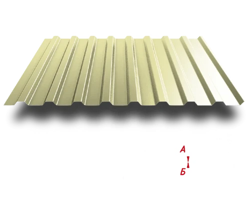 Profile sheet MP20 1100/1150 0.65 mm RAL 1014