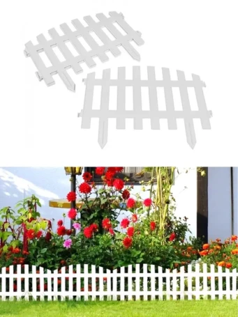 Заборчик садовый декоративный для дачи и сада ГеоПластБорд 310х27 см, белый