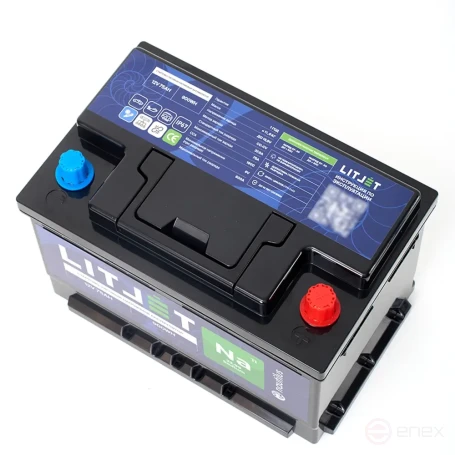 Натриевый стартово — тяговый аккумулятор LITJET Na+ 12V 75Ah 900Wh 1800CCA