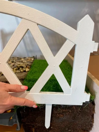 Заборчик садовый декоративный для сада и дачи ГеоПластБорд 300х26 см, белый