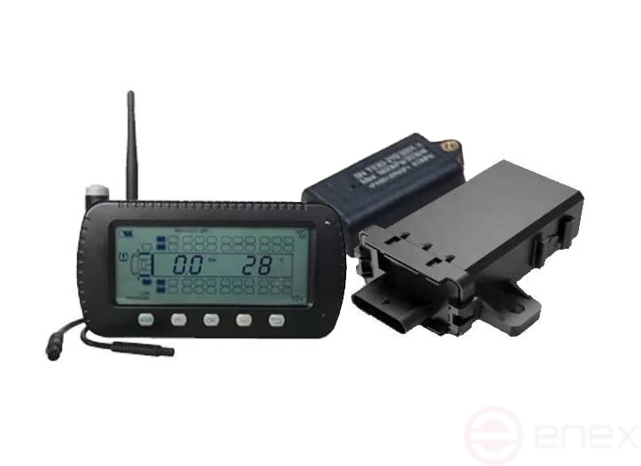 Tire pressure and temperature monitoring system for tractor 4x2+Semi